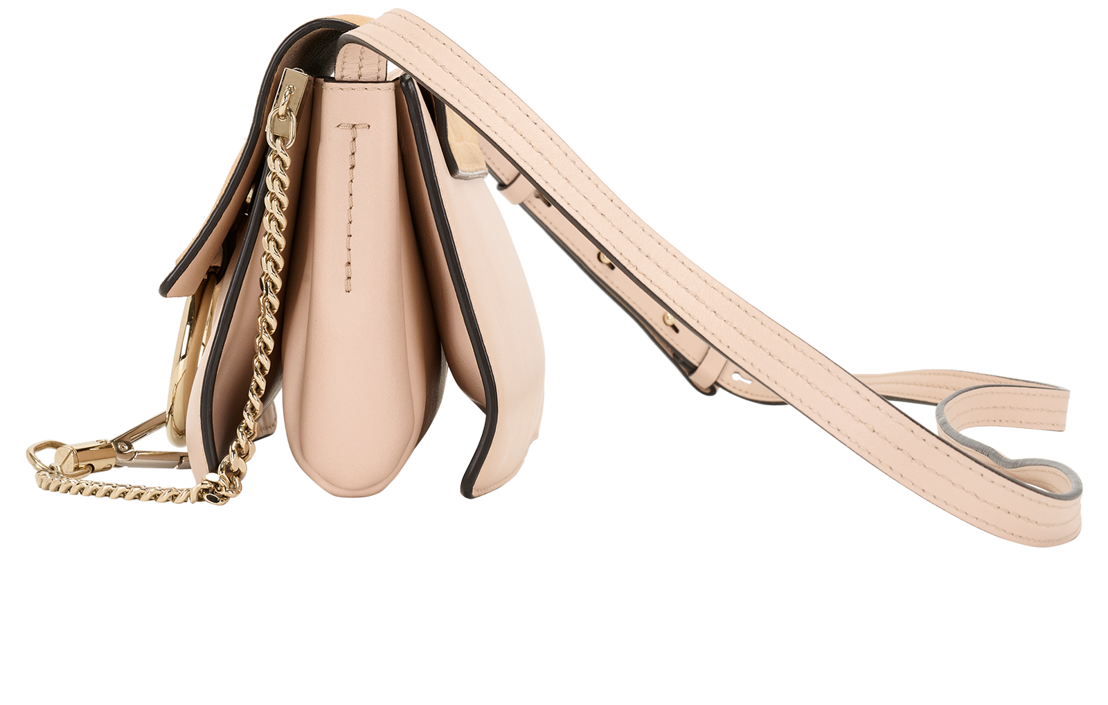Small Faye, &pound;320, Handbags, Beige/Pink, Leather/Suede, Bottom view